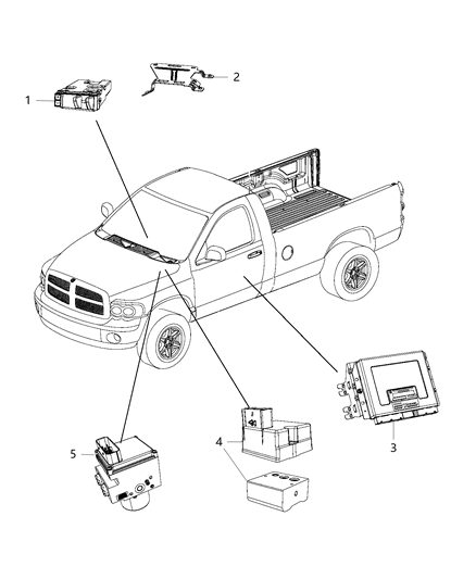 2017 Ram 2500 Modules, Brakes & Suspension Diagram