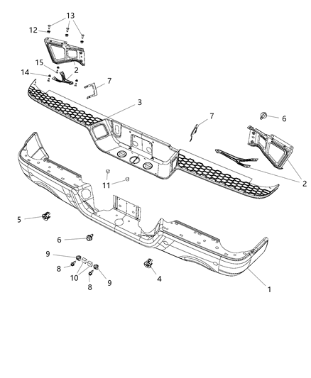 2018 Ram 2500 Rear Bumper Diagram