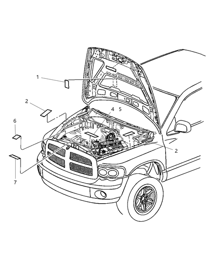 2007 Dodge Ram 2500 Engine Compartment Diagram