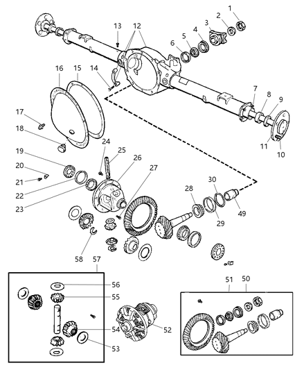 1997 Jeep Cherokee Differential & Housing Diagram