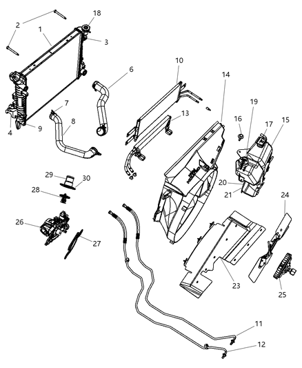 2007 Dodge Ram 3500 Water Pump Diagram for 53021380AL