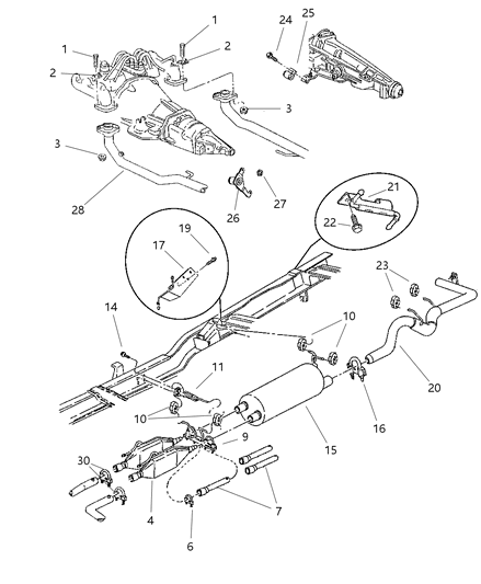 2001 Dodge Ram 1500 Exhaust System Diagram 2