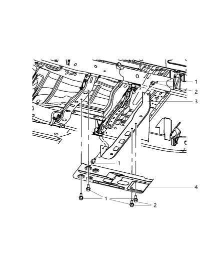 2008 Dodge Ram 1500 Transfer Case Skid Plate Diagram 1