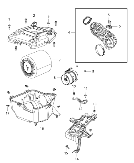 2011 Jeep Patriot Air Cleaner Diagram 1