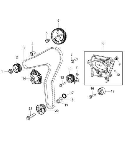 2018 Jeep Cherokee Belt-Timing Diagram for 68286381AA