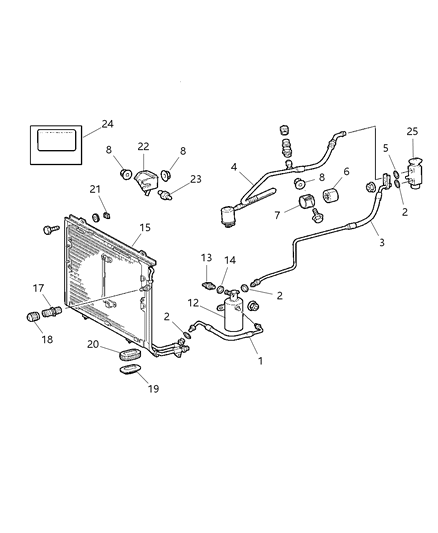 2004 Chrysler Crossfire Decal-A/C System Specification Diagram for 5103217AA