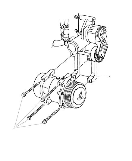 2018 Ram 4500 A/C Compressor Mounting Diagram 2