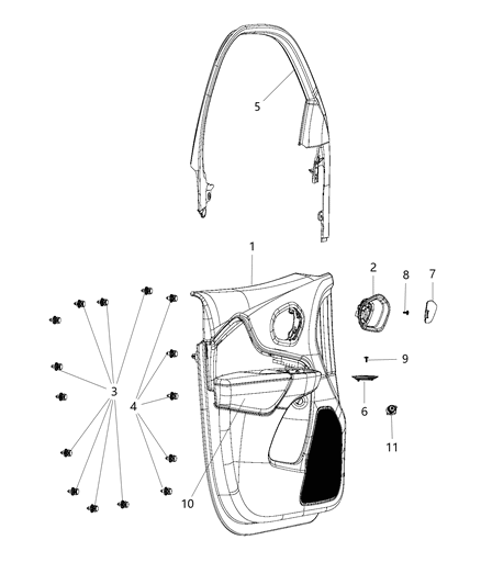 2014 Jeep Cherokee Mat-Pull Cup Diagram for 1WF21DX9AB