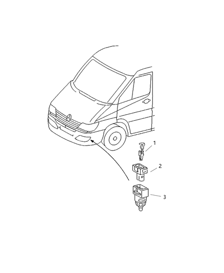 2002 Dodge Sprinter 2500 Sensor - Ambient Temperature Diagram