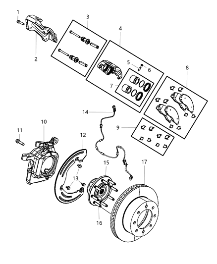 2019 Ram 2500 Front Brakes Diagram