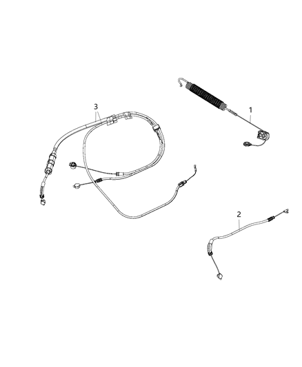 2011 Dodge Grand Caravan Second Row - Quad - Stow & Go - Cables Diagram