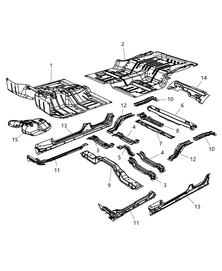 2007 Jeep Wrangler Floor Pan Diagram 2