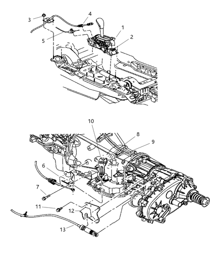 2006 Jeep Liberty Housing-SHIFTER Diagram for 52109779AC