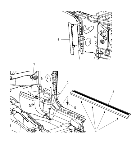 2008 Dodge Challenger Extension-COWL Diagram for 1GN28XDVAB