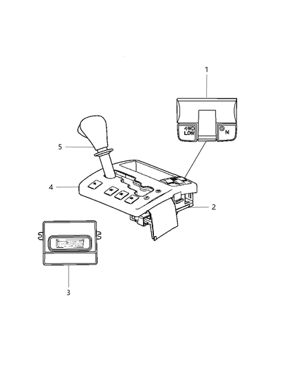 2009 Jeep Commander Shifter & Controls Diagram