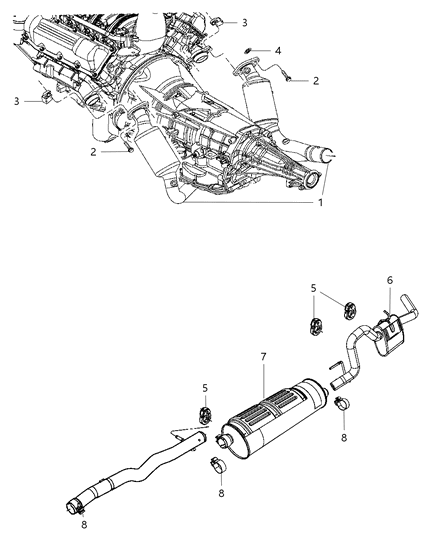 2011 Dodge Dakota Exhaust System Diagram 1