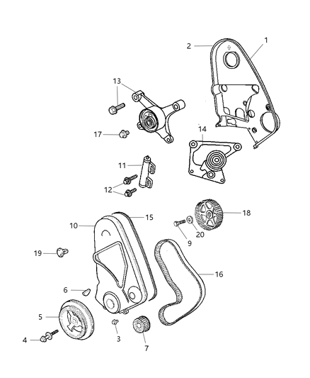 2002 Dodge Neon DAMPER-CRANKSHAFT Diagram for 4777618AD