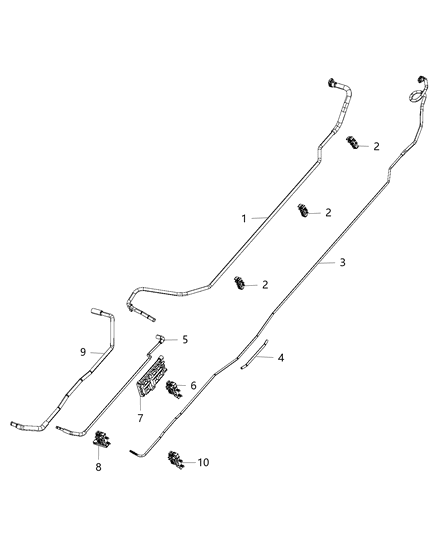 2015 Ram 3500 Fuel Lines, Rear Diagram 1