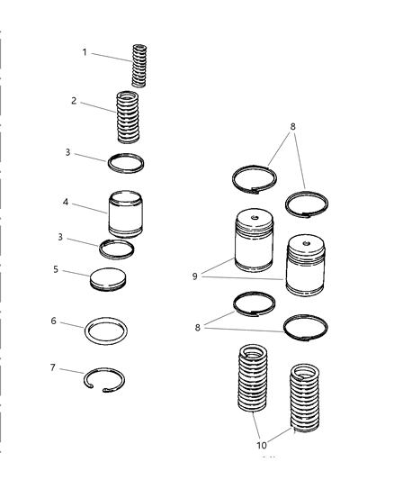 1999 Chrysler Sebring Accumulator, Piston & Springs Diagram