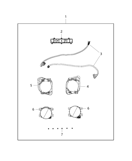 2019 Ram ProMaster 3500 Light Kit - Fog Diagram