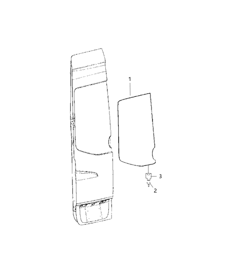 2008 Dodge Sprinter 3500 Rear Cargo Door Glass Diagram