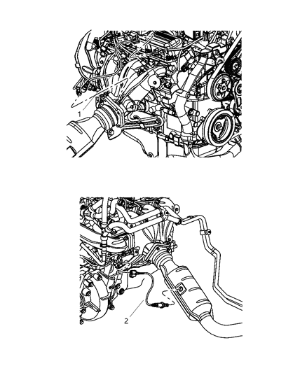 2009 Chrysler Town & Country Oxygen Sensors Diagram 1