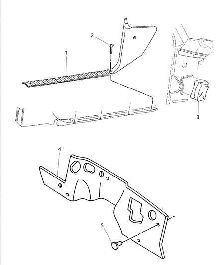 1997 Dodge Ram 3500 Cowl & Sill Diagram