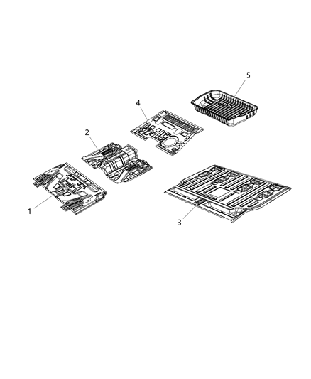 2017 Chrysler Pacifica Panel-Rear Floor Pan Diagram for 68226991AB