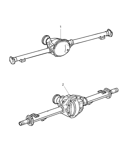 2003 Dodge Ram Van Axle-Service Rear Diagram for 5086407AA