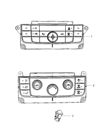 2012 Jeep Grand Cherokee A/C & Heater Controls Diagram