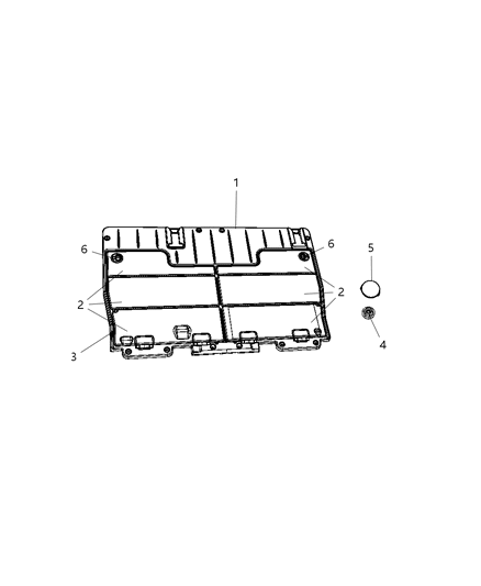 2014 Dodge Grand Caravan Load Floor, Stow-N-Go Bench Diagram