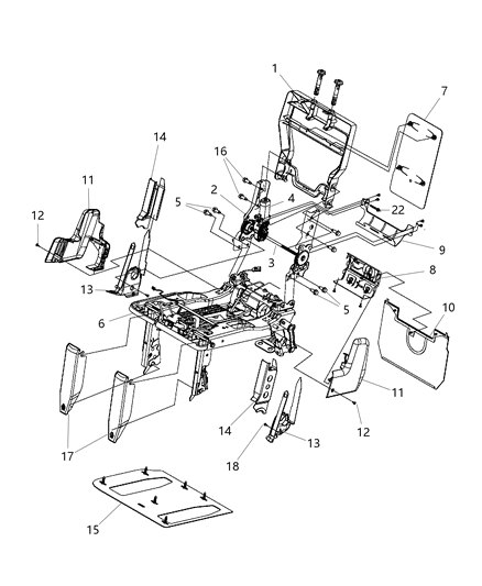 2016 Dodge Grand Caravan Cover-RECLINER Diagram for 1NC36HL5AA