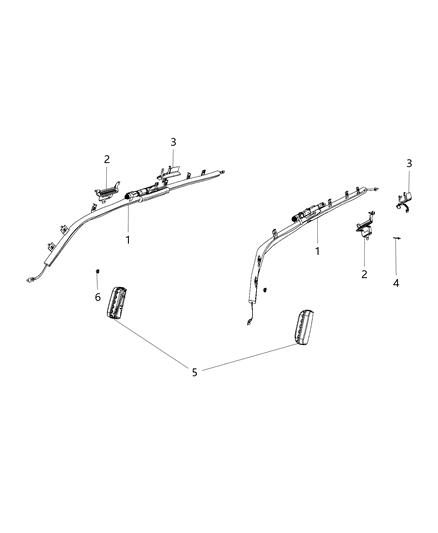 2020 Jeep Renegade BRACKET-AIR BAG Diagram for 68518799AA