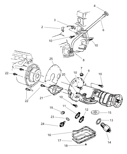 1997 Jeep Grand Cherokee Case & Related Parts Diagram 1