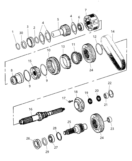 2005 Dodge Ram 1500 Shaft-Transfer Case Diagram for 5080211AA