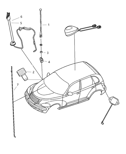 2008 Chrysler PT Cruiser Antenna Diagram