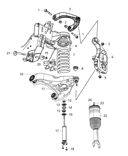 2019 Ram 1500 Suspension - Front Diagram 1