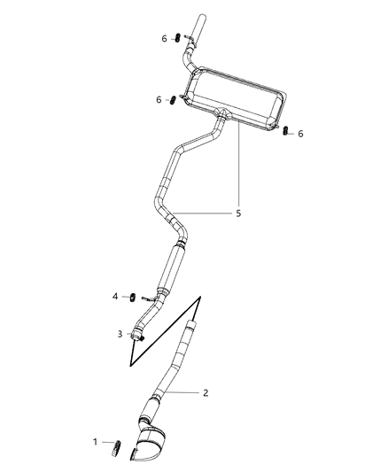 2009 Dodge Avenger Exhaust System Diagram 1