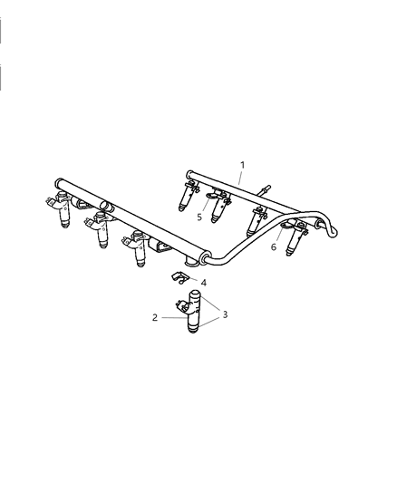 2008 Dodge Durango Fuel Rail & Related Diagram 2