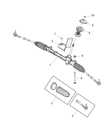 2015 Jeep Renegade Rack And Pinion Gear Diagram for 68263318AA