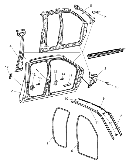 2009 Dodge Ram 4500 Front Aperture Panel Diagram 2