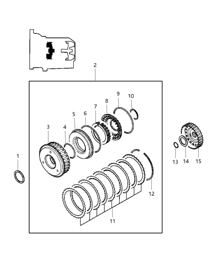 2003 Dodge Stratus Gear Train - Clutch, Front Diagram 2