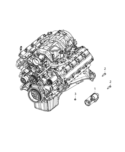 2020 Dodge Challenger Starter & Related Parts Diagram 1