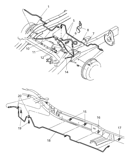 2004 Dodge Dakota Tube-Brake Diagram for 52855307AB