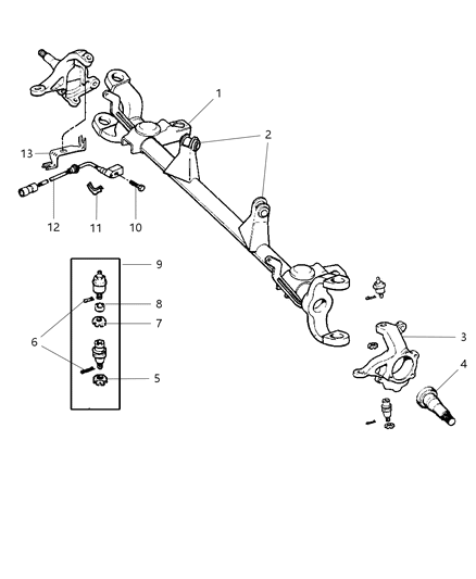 2000 Jeep Grand Cherokee Front Axle Housing Diagram 1