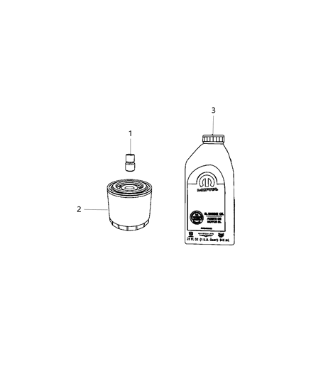 2017 Ram 1500 Engine Oil Filter & Housing & Adapter / Oil Cooler , Adapter & Hoses / Tubes Diagram 5