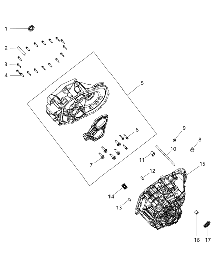 2020 Jeep Cherokee Housing-Clutch Diagram for 68228161AA