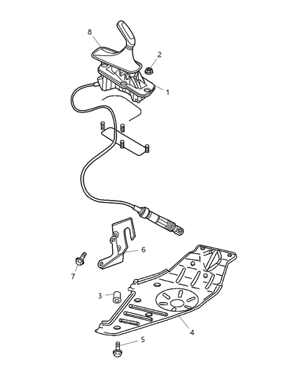 2007 Jeep Liberty BUSHING-Transfer Case SHIFTER Diagram for 68001899AA