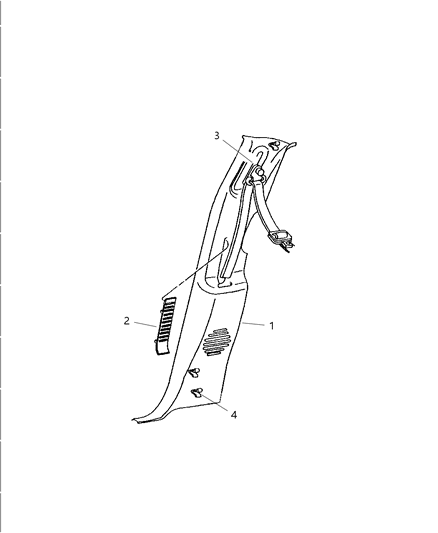 2002 Dodge Ram 3500 B-Pillar Diagram