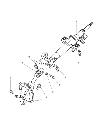 2000 Chrysler Sebring Coupe Column, Steering Diagram